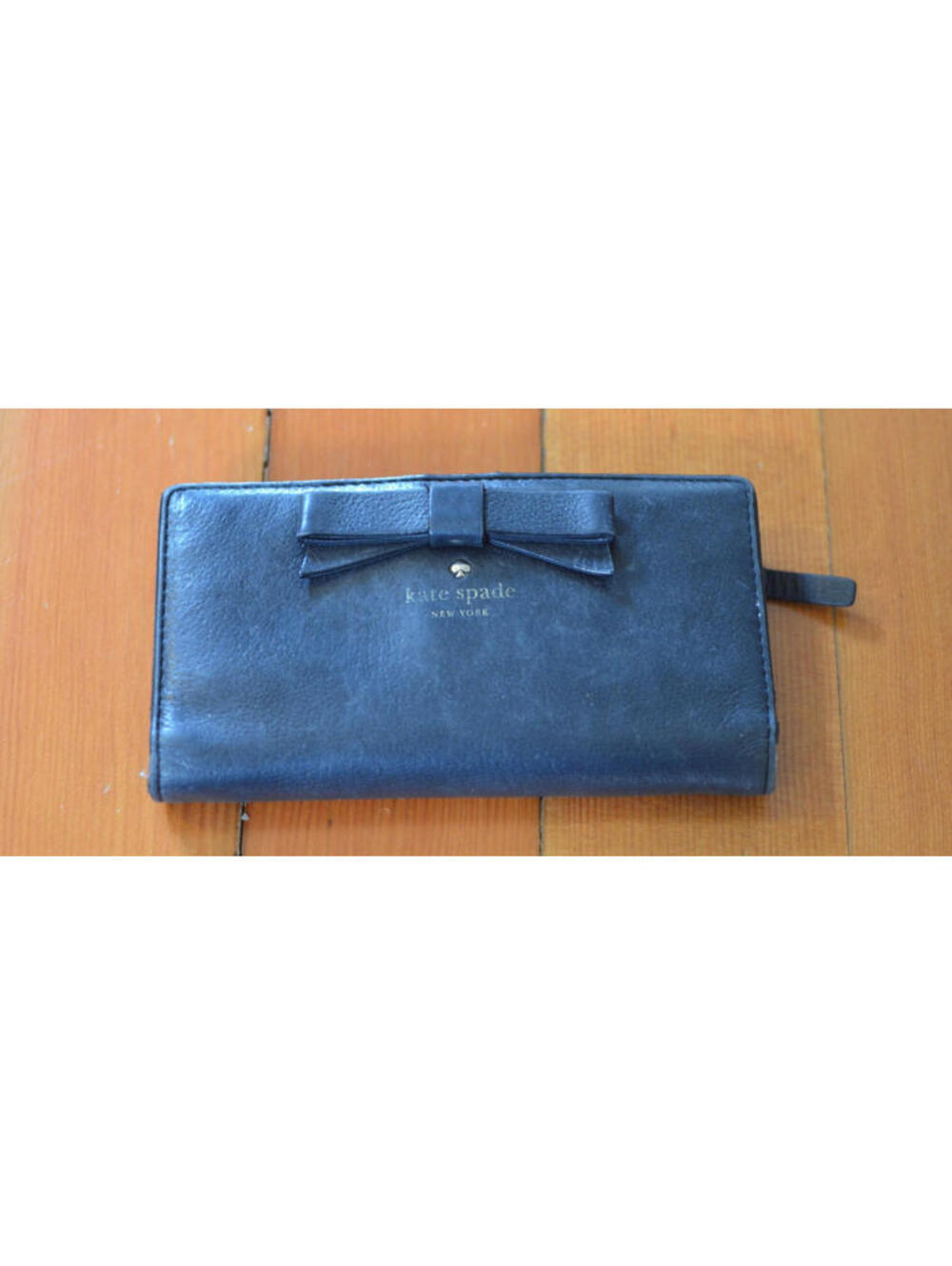 Kate Spade New York Staci Women’s Wallet Black Bow Accent  Leather